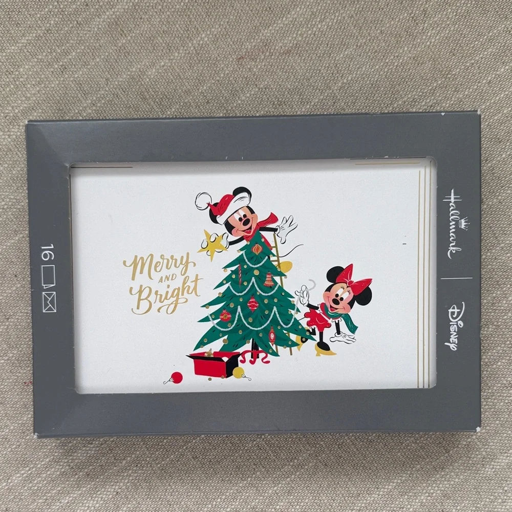 Hallmark Disney Mickey Minnie Mouse Christmas Cards Box Set - NEW